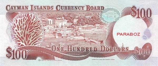 Cayman Adaları 100 KYD arka yüz