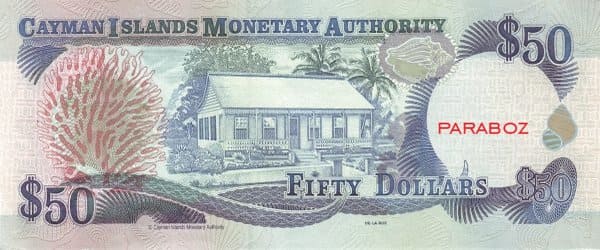 Cayman Adaları 50 KYD arka yüz