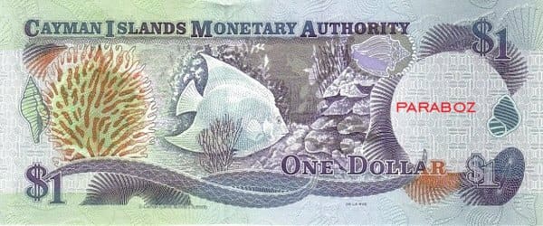 Cayman Adaları 1 KYD arka yüz