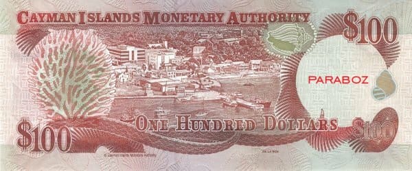 Cayman Adaları 100 KYD arka yüz