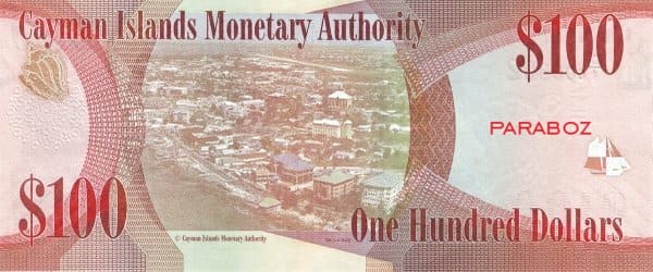 Cayman Adaları 100 KYD arka yüz