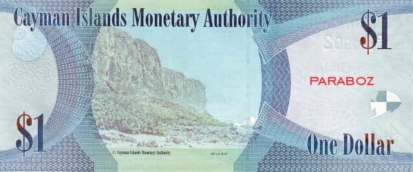 Cayman Adaları 1 KYD arka yüz