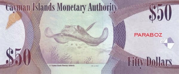 Cayman Adaları 50 KYD arka yüz