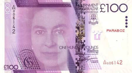 Cebelitarık 100 GIP ön yüz