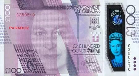 Cebelitarık 100 GIP ön yüz