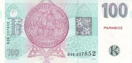 Çek Cumhuriyeti 100 CZK arka yüz