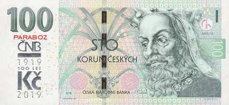 Çek Cumhuriyeti 100 CZK ön yüz