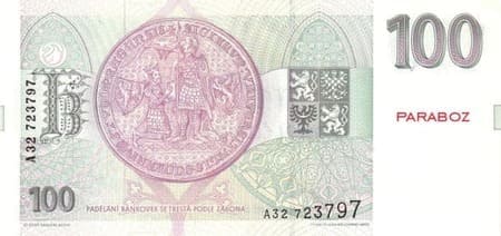 Çek Cumhuriyeti 100 CZK arka yüz