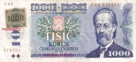 Çek Cumhuriyeti 1.000 CZK ön yüz