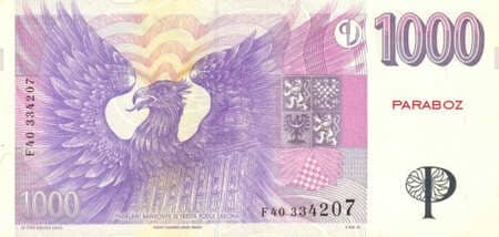 Çek Cumhuriyeti 1.000 CZK arka yüz