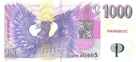 Çek Cumhuriyeti 1.000 CZK arka yüz