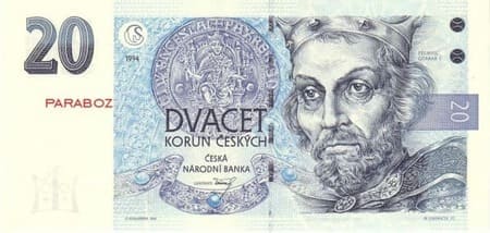 Çek Cumhuriyeti 20 CZK ön yüz
