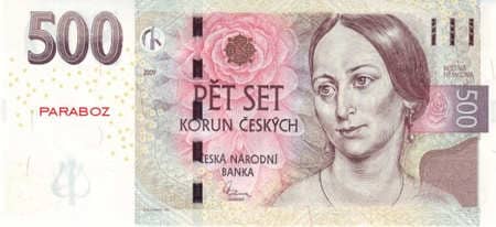 Çek Cumhuriyeti 500 CZK ön yüz