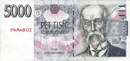 Çek Cumhuriyeti 5.000 CZK ön yüz