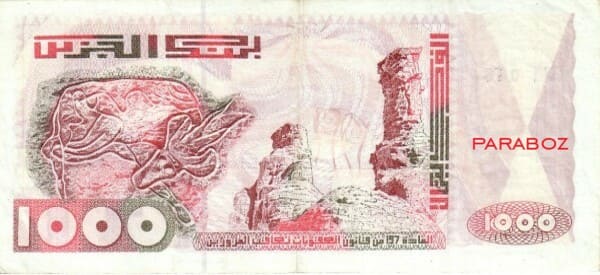 Cezayir 1.000 DZD ön yüz
