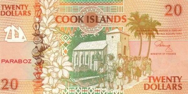 Cook Adaları 20 ön yüz