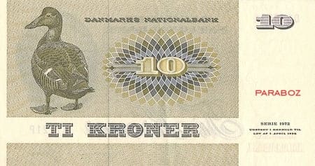 Danimarka 10 DKK arka yüz