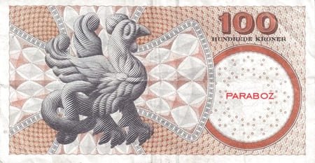 Danimarka 100 DKK arka yüz