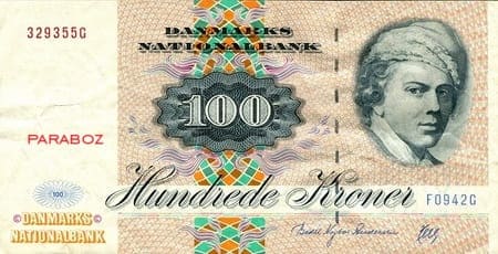 Danimarka 100 DKK ön yüz