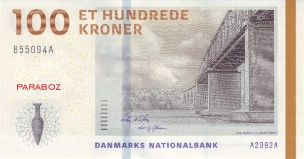 Danimarka 100 DKK ön yüz