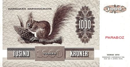 Danimarka 1.000 DKK arka yüz