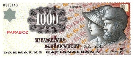 Danimarka 1.000 DKK ön yüz
