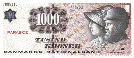 Danimarka 1.000 DKK ön yüz