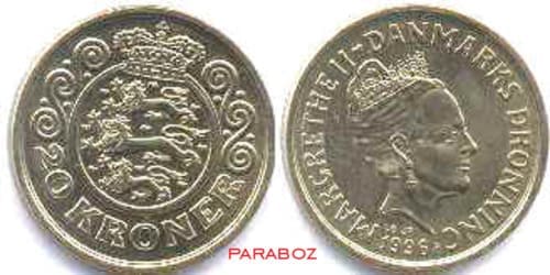 Danimarka 20 DKK ön yüz