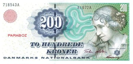 Danimarka 200 DKK ön yüz