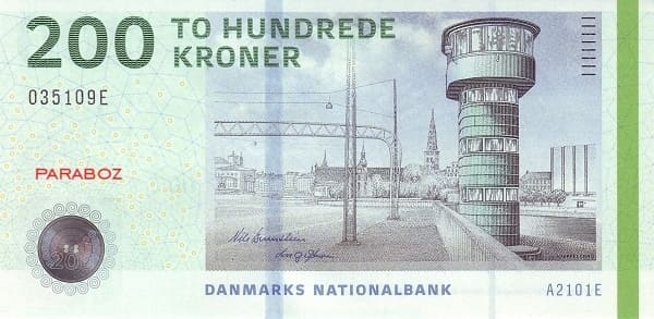 Danimarka 200 DKK ön yüz