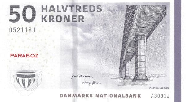 Danimarka 50 DKK ön yüz
