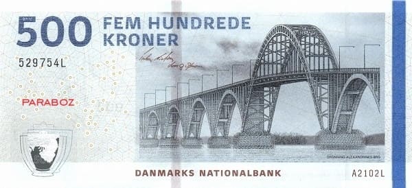 Danimarka 500 DKK ön yüz