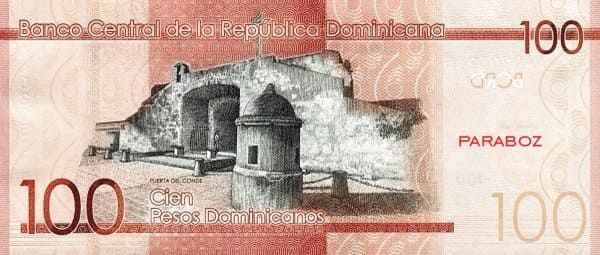 Dominik Cumhuriyeti 100 DOP arka yüz