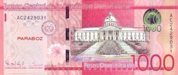 Dominik Cumhuriyeti 1.000 DOP ön yüz