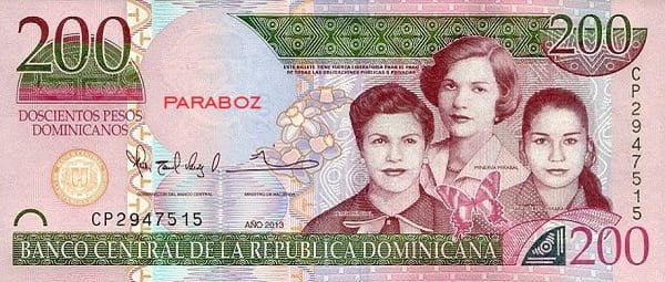 Dominik Cumhuriyeti 200 DOP ön yüz