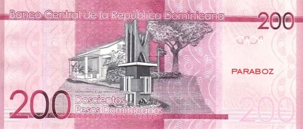 Dominik Cumhuriyeti 200 DOP arka yüz
