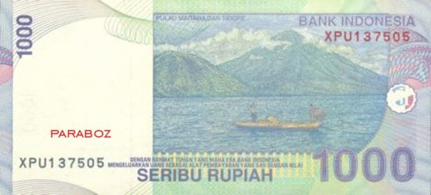 Endonezya 1.000 IDR arka yüz