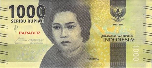 Endonezya 1.000 IDR ön yüz
