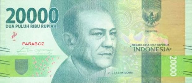 Endonezya 20.000 IDR ön yüz