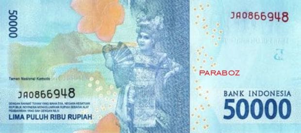 Endonezya 50.000 IDR arka yüz