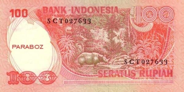 Endonezya 100 IDR arka yüz