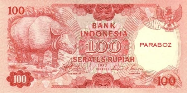 Endonezya 100 IDR ön yüz