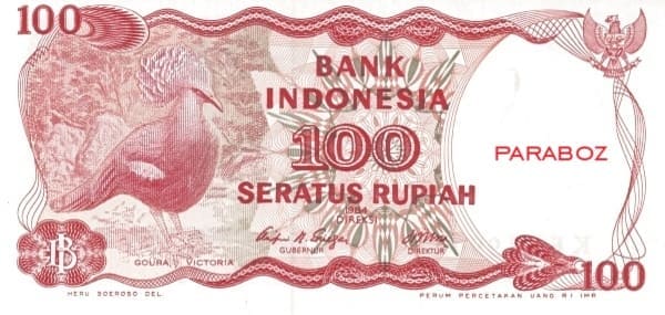 Endonezya 100 IDR ön yüz