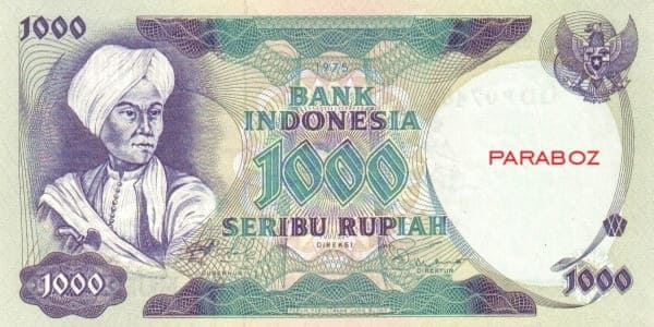 Endonezya 1.000 IDR ön yüz