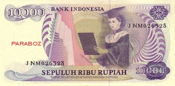 Endonezya 10.000 IDR arka yüz