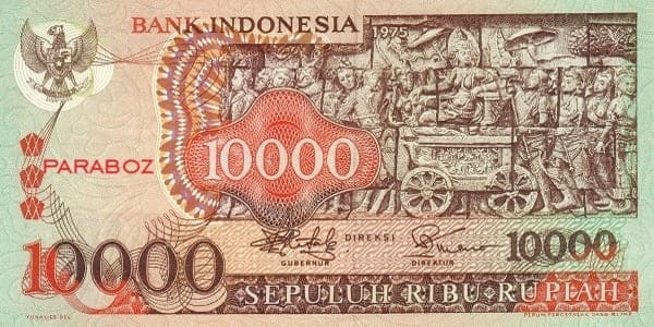 Endonezya 10.000 IDR ön yüz