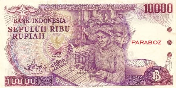 Endonezya 10.000 IDR ön yüz
