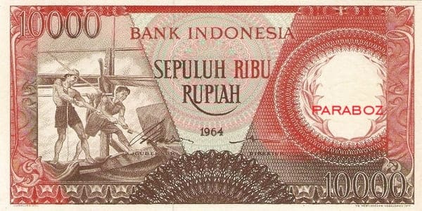 Endonezya 10.000 IDR ön yüz