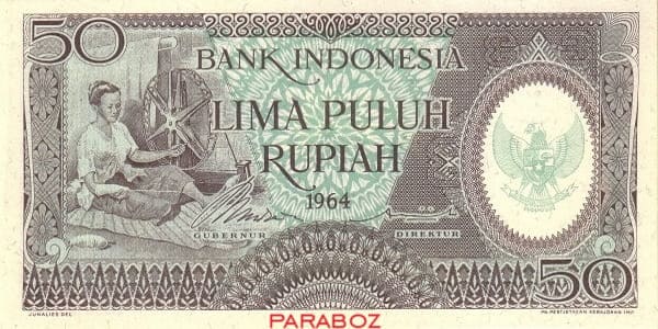 Endonezya 50 IDR ön yüz