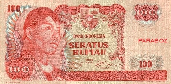 Endonezya 100 IDR ön yüz